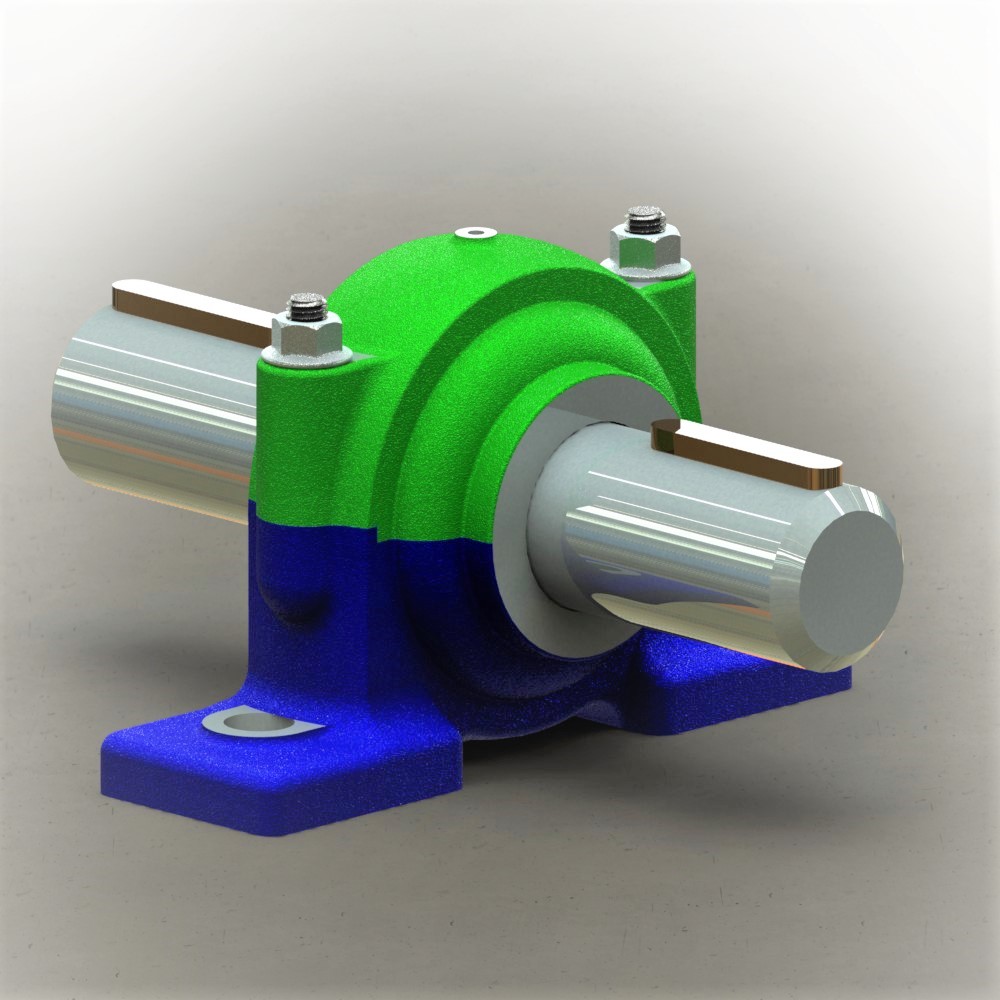 Cojinetes滚珠轴承与轴承座3D数模图纸 Solidworks设计